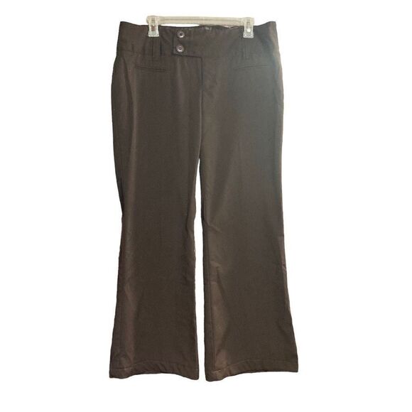 MAURICES Women’s Junior Brown Khaki Pants Size 13/14 Inseam 27.75” Flare - Picture 1 of 11